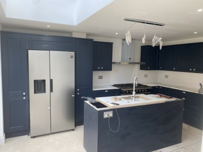 Ground floor home extension - kitchen and conservatory.